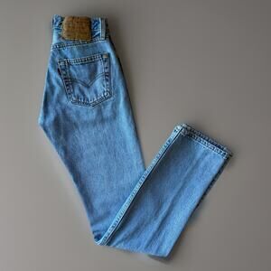 Vintage Levis 501 Jeans 23 Blue 90s Medium Wash Made USA Non Selvedge Women